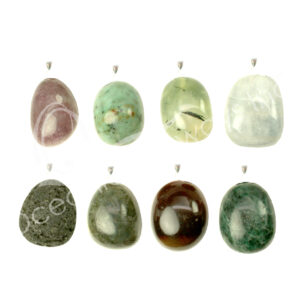 PENDANT - TUMBLED STONES MIXED (SET OF 20) 0.75-1.25"