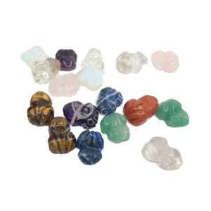 Mixed Stones Carving Frog Pendant