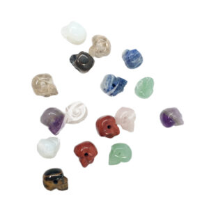 Mixed Stones Carving Skull Pendant