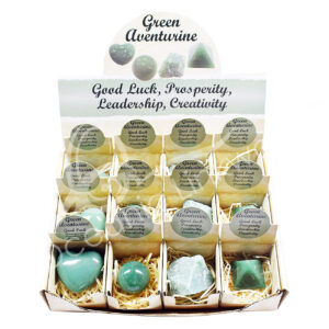 Green Aventurine Pop-Up Display Set of 12
