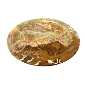 Green Onyx Plate 12"Dia. X 0.75"H