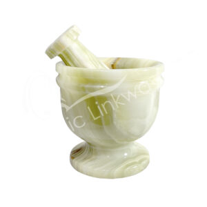 MORTAR & PESTLE - ONYX, GREEN 4"