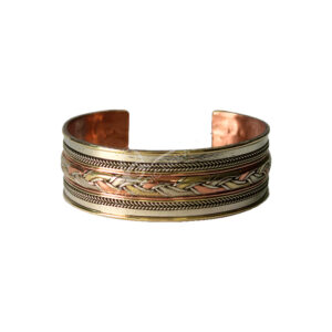 Copper & Brass Twist Wide Bracelet