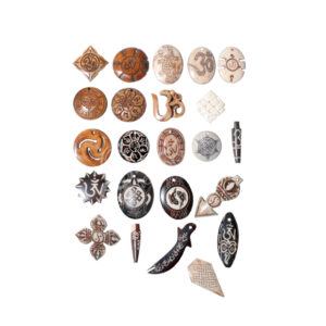 Tibetan Bone Mixed Design Pendant (Set of 50)