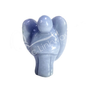 Polished Angelite Angel Carving