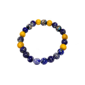 Palo Santo and Lapis Lazuli Elastic Bracelet