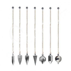 Mixed Metal Silver Shapes Pendulum with Plain Chain