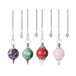 Mixed Stone Balls Pendulum with Plain Chain