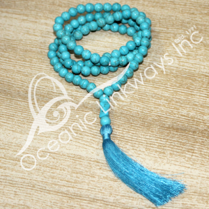 Turquoise Japamala with Blue Tassel