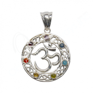 Chakra OM Sterling Silver Pendant
