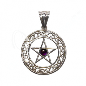 Amethyst Pentacle Sterling Silver Pendant