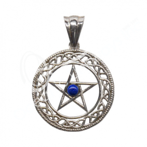Lapis Lazuli Pentacle Sterling Silver Pendant