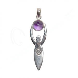 Amethyst Goddess Sterling Silver Pendant