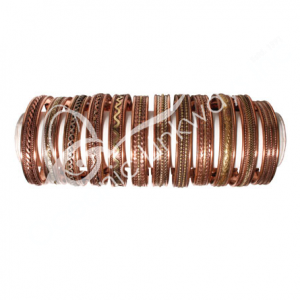 Mixed Designs with magnets Copper Bracelet (Set of 12)