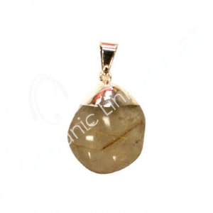 Rutilated Quartz Tumbled Stone Pendant