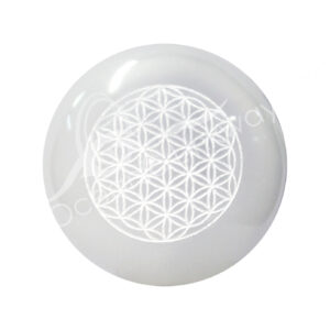 Selenite Engraved Flower of Life Sphere