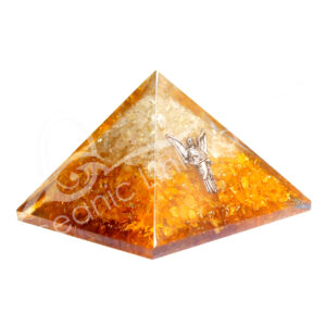 Citrine and Crystal Quartz in Orgone Pyramid with Archangel Uriel