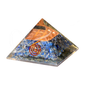Lapis Lazuli in Orgone with Copper Spiral and Pyramid