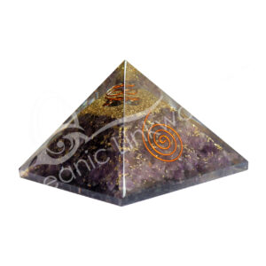 Orgone Amethyst with Crystal Point & Copper Spiral Pyramid