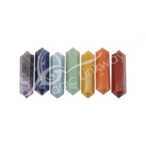 Chakra Stones Double Terminated Point Set of 7