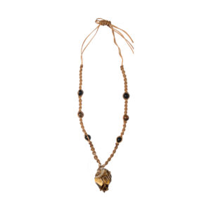 Tiger Eye in Beaded Net Cord Necklace (Problem Solver)