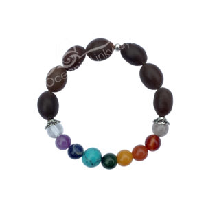 Chakra with Lotus Seed Bracelet (8-8.5 mm)