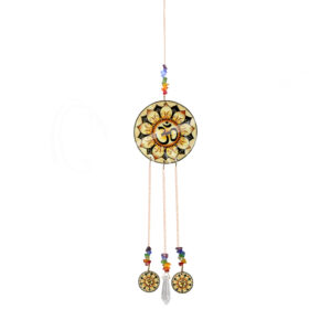 OM Wood Printed Hanging with Crystal AB Point