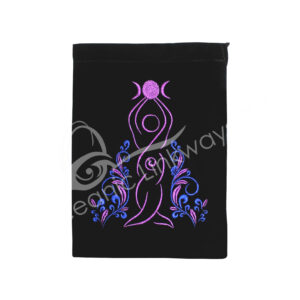 Black Velvet bag with Embroidery Goddess (Pack of 5)