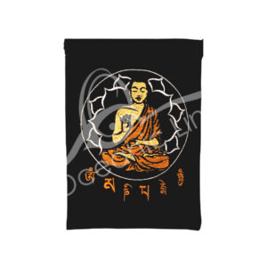 Black Velvet bag with Embroidery Buddha (Pack of 5)