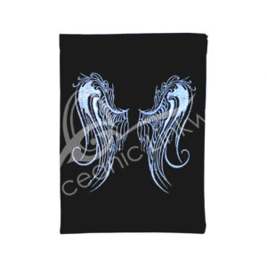 Black Velvet bag with Embroidery Angel Wings (Pack of 5)