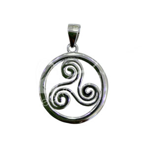 Trinity Spiral Sterling Silver Pendant