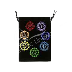 Black Velvet Chakra Symbols Bag (Pack of 5)