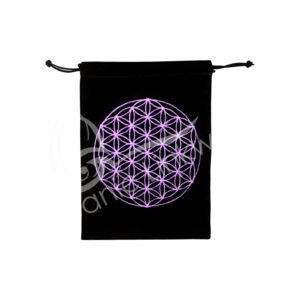 Black Velvet Flower of Life Bag (Pack of 5)
