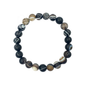 Banded Matte Agate Bracelet