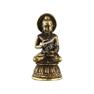 FIGURINE - MINI BRASS CHAKRA BUDDHA 1 3/8"