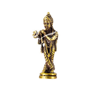FIGURINE - MINI BRASS KRISHNA 1 7/8"