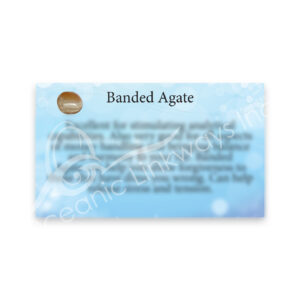 (CLOSE OUT) MARKETING CARD - AGATE, BANDED (PK 50) 2x3"