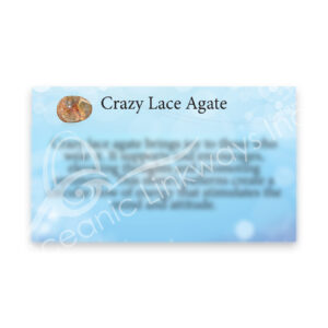 (CLOSE OUT) MARKETING CARD - AGATE, CRAZY LACE (PK 50) 2x3"