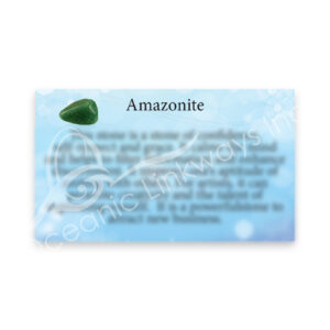 (CLOSE OUT) MARKETING CARD - AMAZONITE (PK 50) 2x3"