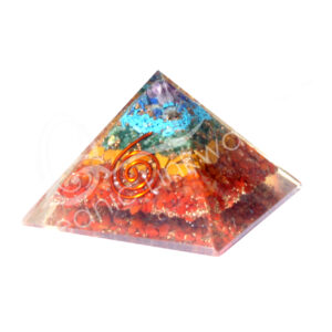 Chakra in Orgone Pyramid with Copper Spiral