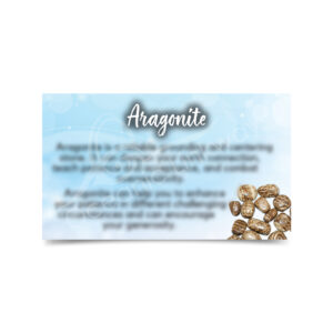 (CLOSE OUT) MARKETING CARD - ARAGONITE (PK 50) 2x3"