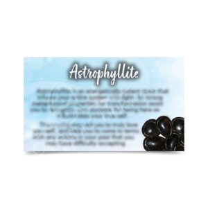 (CLOSE OUT) MARKETING CARD - ASTROPHYLLITE (PK 50) 2x3"