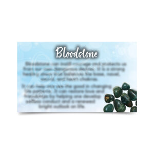 (CLOSE OUT) MARKETING CARD - BLOODSTONE (PK 50) 2x3"