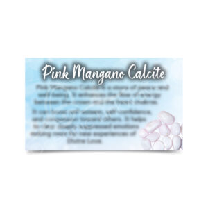 (CLOSE OUT) MARKETING CARD - CALCITE, PINK MANGANO (PK 50) 2x3"