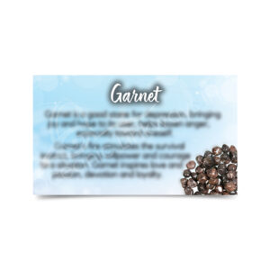 (CLOSE OUT) MARKETING CARD - GARNET (PK 50) 2x3"