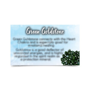 (CLOSE OUT) MARKETING CARD - GOLDSTONE, GREEN (PK 50) 2x3"
