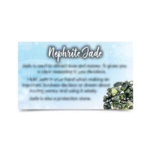 (CLOSE OUT) MARKETING CARD - JADE, NEPHRITE (PK 50) 2x3"
