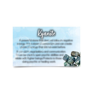(CLOSE OUT) MARKETING CARD - KYANITE (PK 50) 2x3"