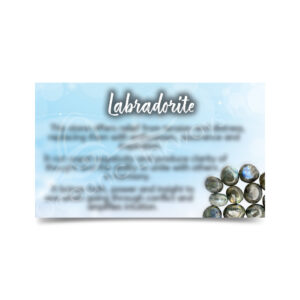 (CLOSE OUT) MARKETING CARD - LABRADORITE (PK 50) 2 X 3"