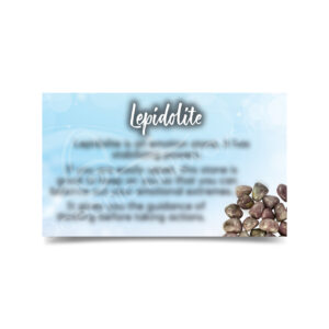 (CLOSE OUT) MARKETING CARD - LEPIDOLITE (PK 50) 2x3"